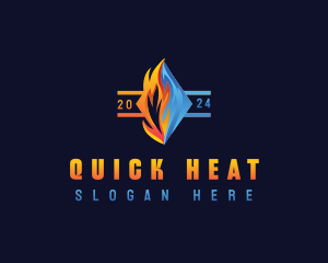 Heat Fire Ice logo design