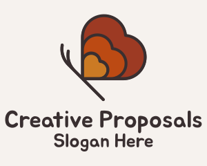 Proposal - Flying Heart Butterfly logo design