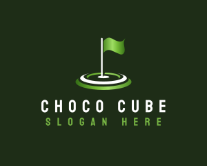 Flag Golf Sports Logo