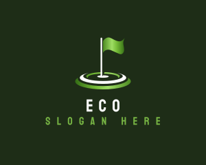 Flag Golf Sports Logo