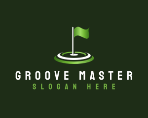 Flag Golf Sports Logo