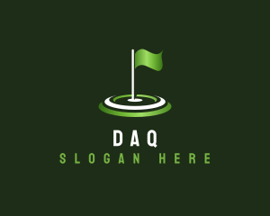 Flag Golf Sports Logo