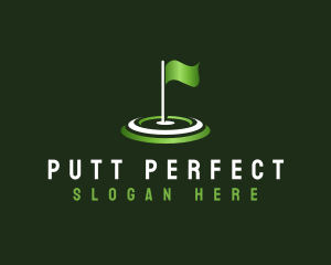 Putt - Flag Golf Sports logo design