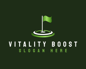 Pga - Flag Golf Sports logo design