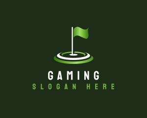 Putt - Flag Golf Sports logo design