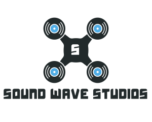 Cd - Vinyl Drone Lettermark logo design