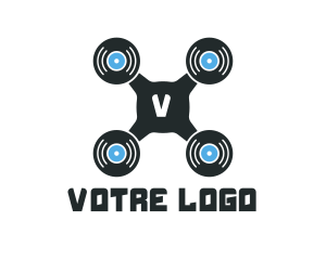 Lettermark - Vinyl Drone Lettermark logo design
