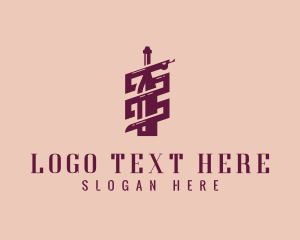 Liquor - Wine Bottle Serpent logo design