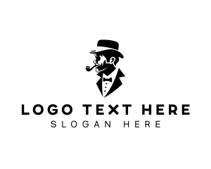 Grooming - Smoking Gentleman Hat logo design