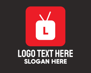 Social Media - Red Television Lettermark App logo design