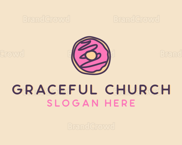 Handmade Sweet Donut Doughnut Logo