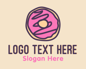 Cartoonish - Handmade Sweet Donut Doughnut logo design