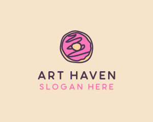 Handmade Sweet Donut Doughnut logo design