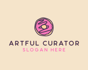 Handmade Sweet Donut Doughnut logo design