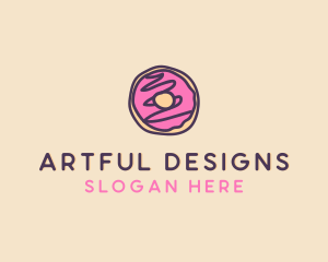 Handmade Sweet Donut Doughnut logo design