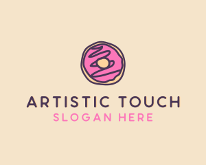 Handmade Sweet Donut Doughnut logo design