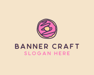 Handmade Sweet Donut Doughnut logo design