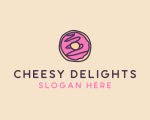 Handmade Sweet Donut Doughnut logo design