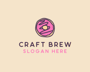 Handmade Sweet Donut Doughnut logo design