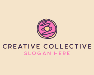 Handmade Sweet Donut Doughnut logo design