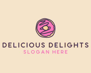 Handmade Sweet Donut Doughnut logo design