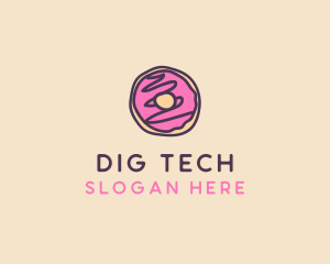 Handmade Sweet Donut Doughnut logo design