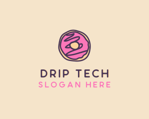 Handmade Sweet Donut Doughnut logo design