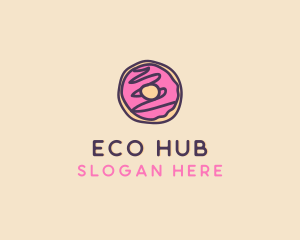 Handmade Sweet Donut Doughnut logo design