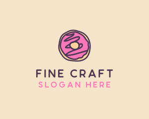 Handmade Sweet Donut Doughnut logo design