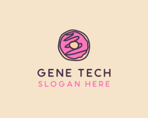 Handmade Sweet Donut Doughnut logo design