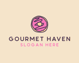 Handmade Sweet Donut Doughnut logo design