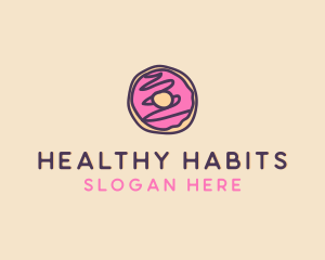 Handmade Sweet Donut Doughnut logo design