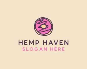 Handmade Sweet Donut Doughnut logo design