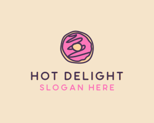 Handmade Sweet Donut Doughnut logo design