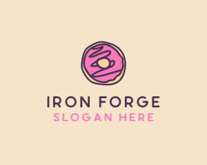 Handmade Sweet Donut Doughnut logo design