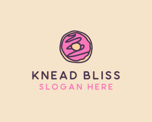 Handmade Sweet Donut Doughnut logo design