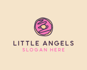 Handmade Sweet Donut Doughnut logo design