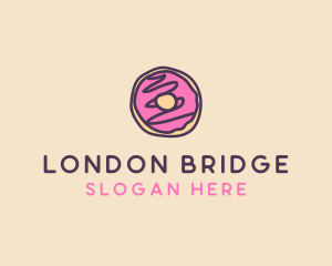 Handmade Sweet Donut Doughnut logo design