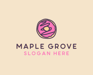 Handmade Sweet Donut Doughnut logo design