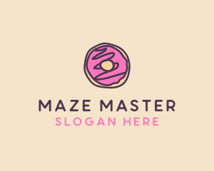 Handmade Sweet Donut Doughnut logo design