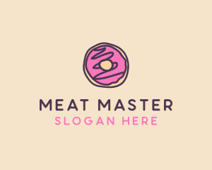 Handmade Sweet Donut Doughnut logo design