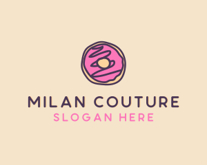 Handmade Sweet Donut Doughnut logo design