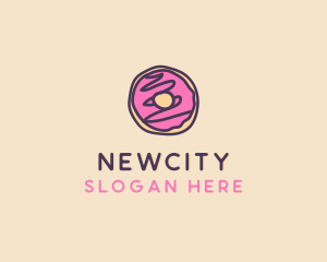 Handmade Sweet Donut Doughnut logo design