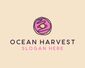 Handmade Sweet Donut Doughnut logo design