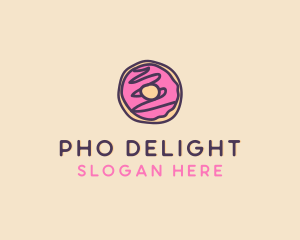 Handmade Sweet Donut Doughnut logo design