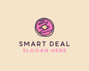 Handmade Sweet Donut Doughnut logo design