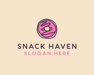 Handmade Sweet Donut Doughnut logo design