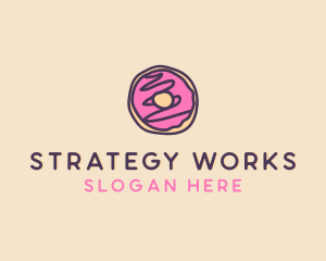 Handmade Sweet Donut Doughnut logo design