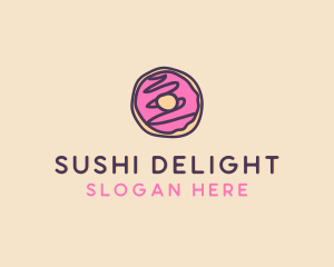 Handmade Sweet Donut Doughnut logo design