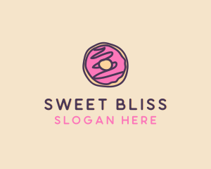 Handmade Sweet Donut Doughnut logo design